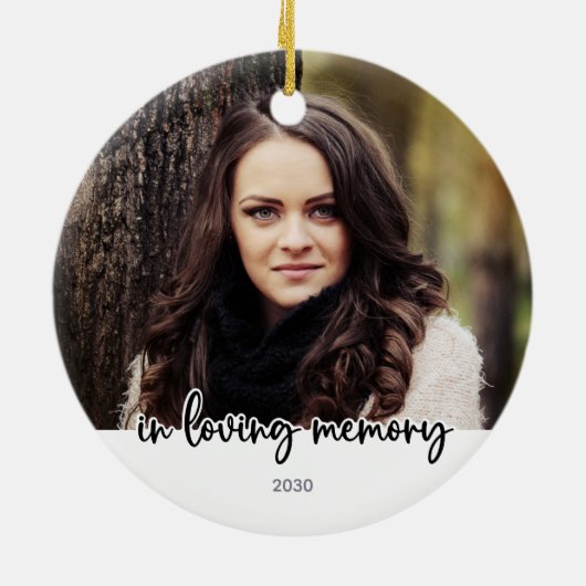 In Love Memory - Beileid Keepake Memorial Keramik Ornament (Hinten)