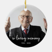 In Love Memory - Beileid Keepake Memorial Keramik Ornament (Hinten)