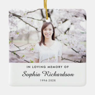 In Love Memory   Beileid Memorial Foto Keramikornament