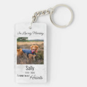 In Love Memory - Beileid Pet Loss Dog Memorial Schlüsselanhänger (Rückseite)