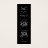 In Love Memory Bestattungskarte Poeerkarte (Rückseite)