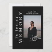 In Love Memory Black Funeral Programm (Vorderseite)