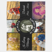 In Love Memory Black Personalisiert Foto Fleecedecke (Vorderseite)