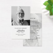 In Love Memory Black & White 2-Foto-Gebetskarte (Schreibtisch)