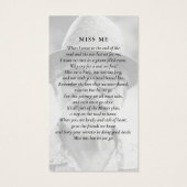 In Love Memory Black & White 2-Foto-Gebetskarte (Rückseite)