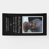 In Love Memory Black & White Foto Grave Cover Banner (Horizontal)