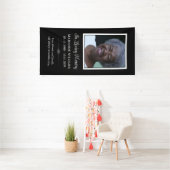 In Love Memory Black & White Foto Grave Cover Banner (Insitu)