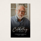 In Love Memory Black & White Foto Prayer Card (Vorderseite)