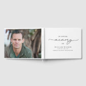 In Love Memory Black & White Gedenkfeier Gästebuch (Voll)