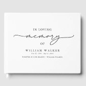 In Love Memory Black & White Gedenkfeier Gästebuch (Vorderseite)