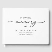 In Love Memory Black & White Gedenkfeier Gästebuch (Vorderseite)