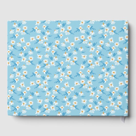 In Love Memory Blue Daisies Gedenkfeier Gästebuch (Rückseite)