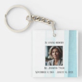 In Love Memory Blue Funeral Memorial Schlüsselanhä Schlüsselanhänger (Vorderseite)