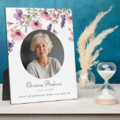 "In Love Memory" Blume Foto Beerdigung Gedenkstätt Fotoplatte (Seite)