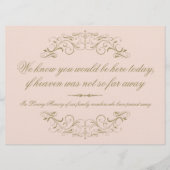 In Love Memory Blush Antique Blüh Hochzeit (Vorderseite)