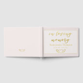 In Love Memory | Blush & Gold Buch des Beileids (Voll)