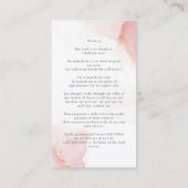 In Love Memory Blush Red Funeral Gebet Card Visitenkarte (Rückseite)