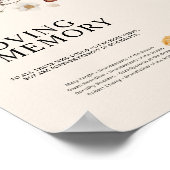 In Love Memory Boho Wildblume Wedding Sign Poster (Ecke)