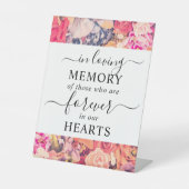 In Love Memory Bright Floral Muster Sockelschild (Vorderseite)
