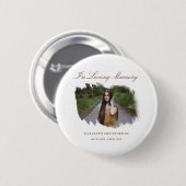 In Love Memory Brush Frame Foto Bestattungstaste Button (Vorne & Hinten)