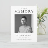 In Love Memory Burial Beerdigung Service Foto Programm (Stehend Vorderseite)