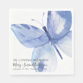 In Love Memory Butterfly Beerdigung Gedenkmal Gewe Serviette (Vorderseite)