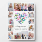 In Love Memory Butterfly Herzfoto Collage Fotoplatte (Vorderseite)