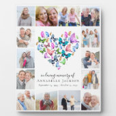 In Love Memory Butterfly Herzfoto Collage Fotoplatte (Vorderseite)
