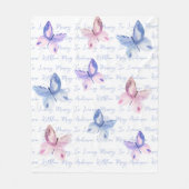 In Love Memory Butterfly Monogram Tribute Fleecedecke (Vorderseite)