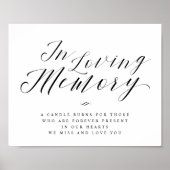 In Love Memory Calligraphy Script Memorial Sign Poster (Vorne)