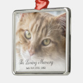 In Love Memory Cat Foto Ornament Aus Metall (Links)