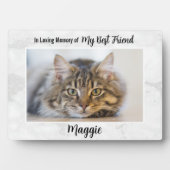 In Love Memory - Cat Memorial Pet Loss Beileid Fotoplatte (Vorderseite)