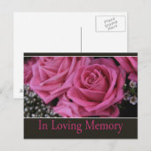 In Love Memory/Celebration of Life Invitation Einladungspostkarte (Vorne/Hinten)
