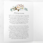 In Love Memory Celebration of Life Program Dreifach Gefaltete Einladung (Innen Erste Seite)