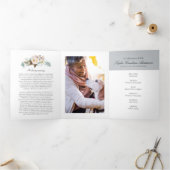 In Love Memory Celebration of Life Program Dreifach Gefaltete Einladung (Innenseite)