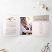 In Love Memory Celebration of Life Program Dreifach Gefaltete Einladung (Innenseite)