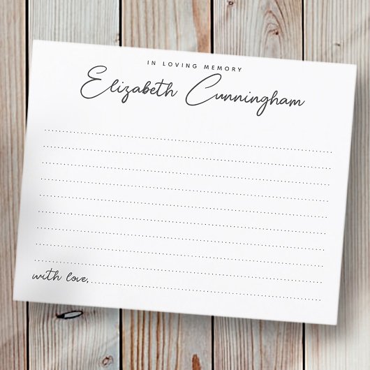 In Love Memory Chic Minimalistische Visitenkarte