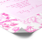 In Love Memory | Chinoiserie Wedding Sign Poster (Ecke)