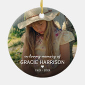 In Love Memory | Christmas Keepake 2 Foto Keramik Ornament (Hinten)