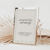 In Love Memory Classic Light Gray Sign Einladung