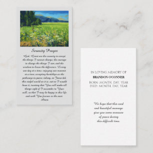 In Love Memory Countryside Sympathy Card Visitenkarte