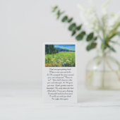In Love Memory Countryside Sympathy Card Visitenkarte (Stehend Vorderseite)