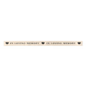 In Love Memory | Creme Satin Ribbon Satinband (Vorderseite)