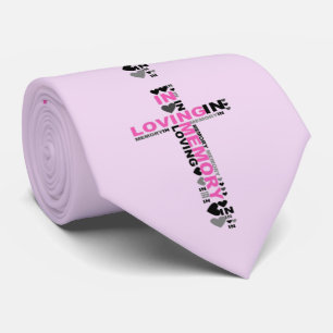 In Love Memory Cross Pink Gedenkstätte Hochzeit Kr Krawatte