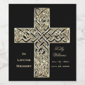 In Love Memory Cross Weinetikett (Einzelnes Label)
