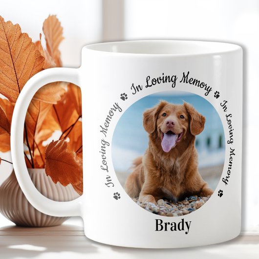 In Love Memory Custom 2 Foto Dog Pet Memorial Kaffeetasse