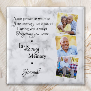 In Love Memory Custom 3 Foto Memorial Beerdigung Button