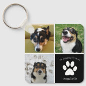 In Love Memory Custom Dog Foto Collage Halten Schlüsselanhänger (Vorderseite)