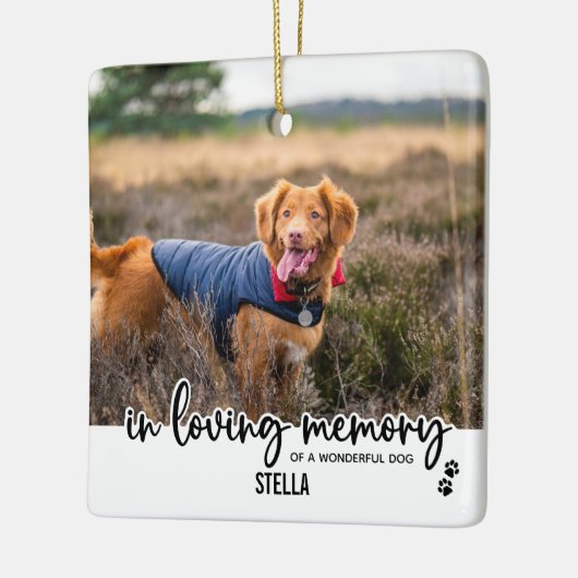 In Love Memory - Custom Dog Foto Pet Memorial Keramikornament (Links)