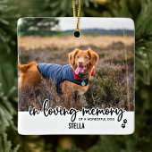 In Love Memory - Custom Dog Foto Pet Memorial Keramikornament